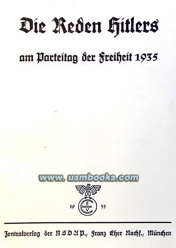 1935 Nazi Party Day speeches Adolf Hitler