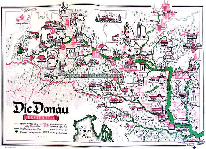 Nazi map showing Hitlers freeways