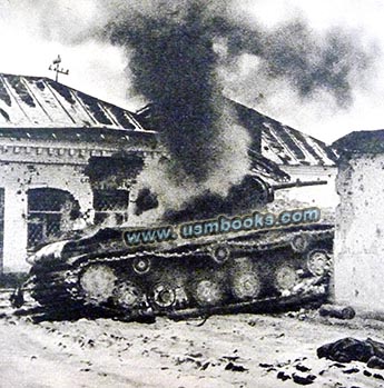 destroyed Russian tank