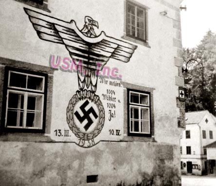 Nazi eagle and swastika