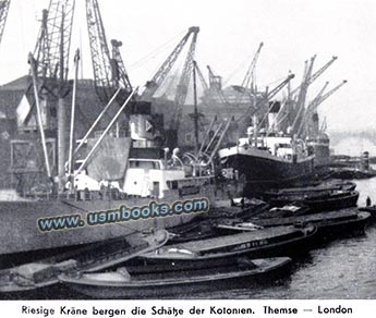 commercial traffic on the river Thames, 1938