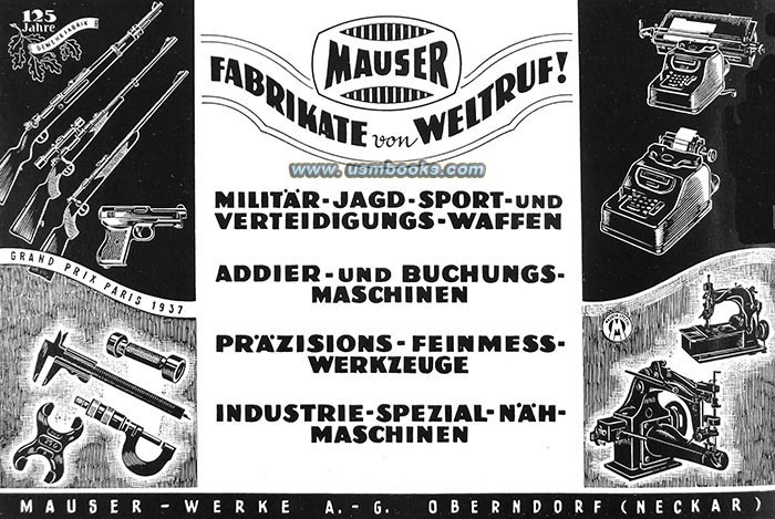 Mauser gun advertising