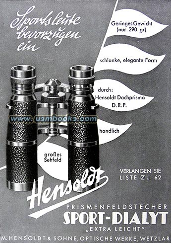 1939 Hensoldt Sport-Dialyt advertising