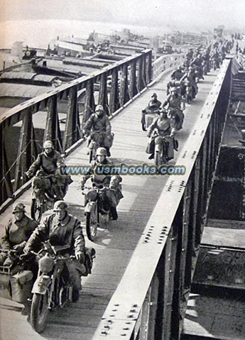 Nazi motorcycle troops in Bulgaria 1941