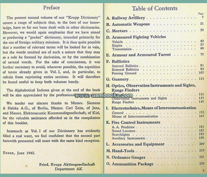 Krupp Steel Works 3-language technical dictionary 1942