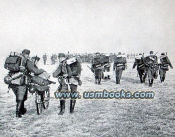 Wehrmacht troops with bicycles