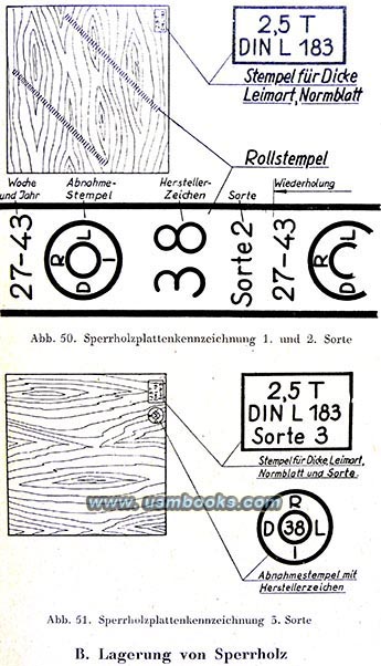 proper marking of wooden Nazi aplaine parts