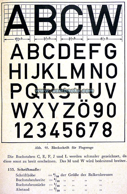 lettering for Nazi airplane painters