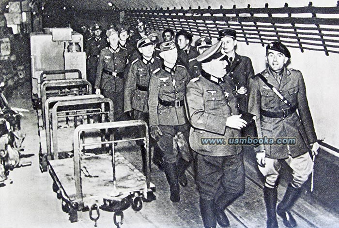 French officers guide German Officers through Maginot Line fortifications