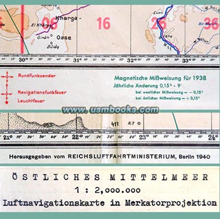 RLM Luftwaffe pilot map 1940