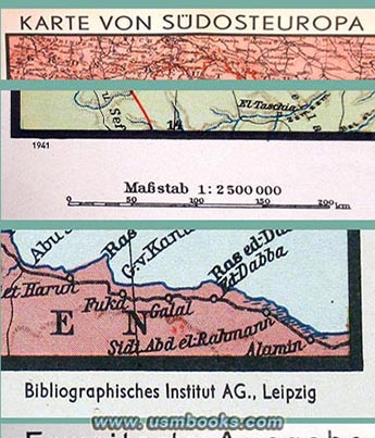 Schlag nach uber den Sdosten, 1941 nazi color map