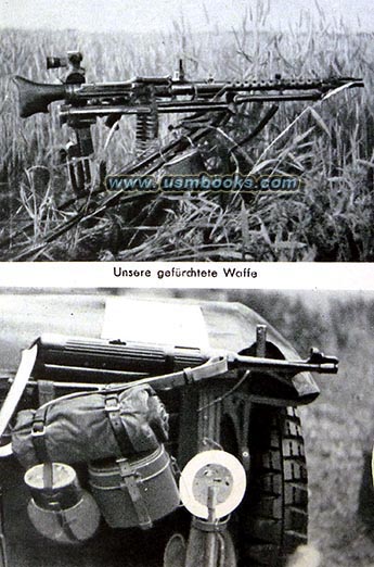 Nazi machine gun, MG 42, our feared weapon