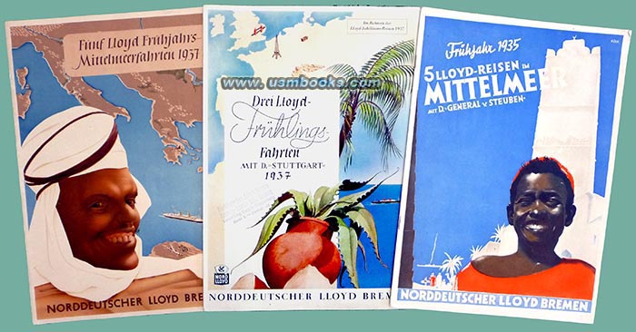 1935 and 1937 Norddeutscher Lloyd Bremen cruise advertising