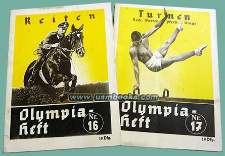 Olympia-Heft Nr. 16 - Reiten (Horseback Riding) and Olympia-Heft Nr. 17 - Turnen (Gymnastics) 