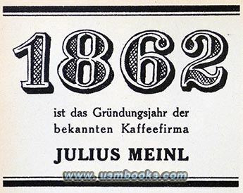 Jewish grocery store Julius Meinl 1938 advertising