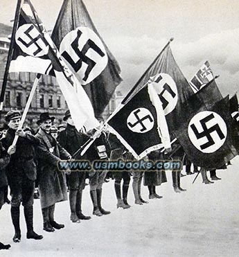 Austrian National Socialists, Nazi swastika flags