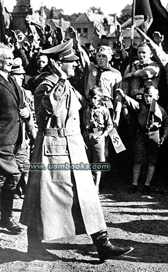 Hitler in different cities in the liberated Sudetenland