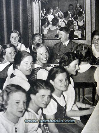 Hitler with Aryan girls