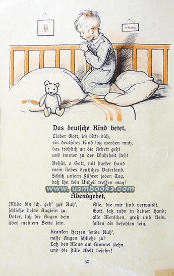 German children praying before bed time