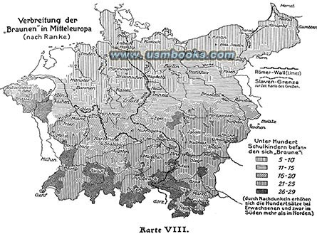 spread of dark skinned people in Central Europe