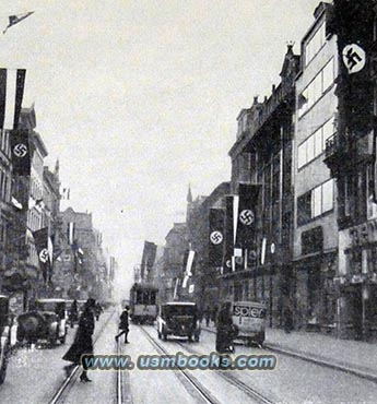 Nazi swastika banners