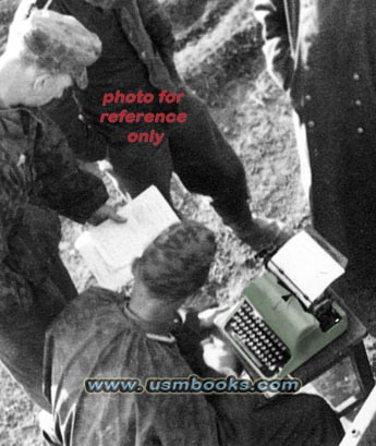 Wehrmacht typist, SS typewriter